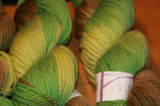 Yarn Bulky Weight Lornas Hand Dyed Green ENVY Lot of 3 Skeins 