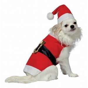  Santa Pet Costume Adult (Small White/Red)