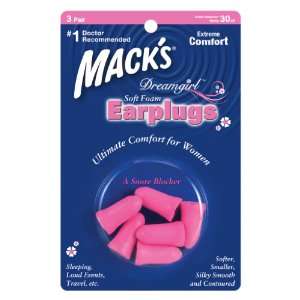  Macks DreamgirlTM Foam Ear Plugs   3 pair Blister Pack 