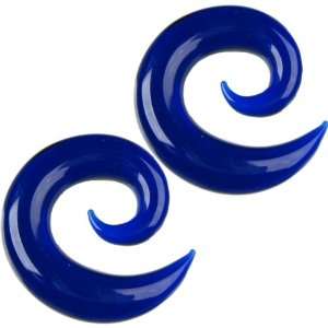  Pair of Glass Spirals 8g Cobalt Gorilla Glass Jewelry