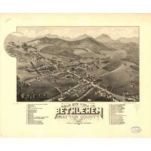 1883 Birds eye map of Bethlehem, New Hampshire