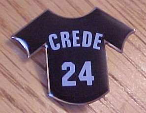 CHICAGO WHITE SOX JOE CREDE #24 JERSEY PIN NEW  