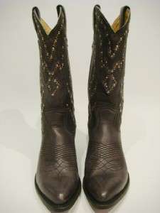 FRYE BILLY STUD PULL ON BLACK BOOTS 7 $328  