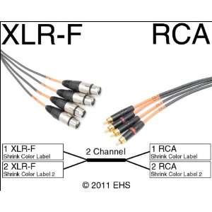  Horizon VFlex 2 Channel XLR F to RCA snake Electronics