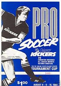 Calgary Kickers Canadian Soccer League Program 1986 CSL  