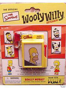 HOMER SIMPSON Wooly Willy KEYCHAIN Simpsons Keyring NEW  