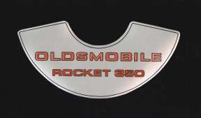 Oldsmobile 1969 72 350 2V Rocket Air Cleaner Decal  