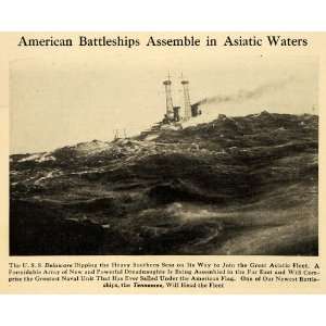  1921 Print Battleships USS Delaware Asiatic Fleet Ship 