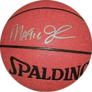  Larry Bird and Magic Johnson Dual Autographed Spalding Outdoor NBA 