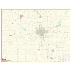  Universal Map 762552417 Wichita KS & Vicinity Wall Map 