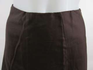 AUTH PRADA Brown Silk Pleated Skirt 38  