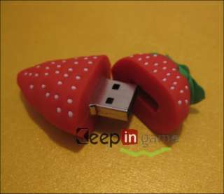 3D 8GB Strawberry USB 2.0 Flash Memory Stick Drive Pen  