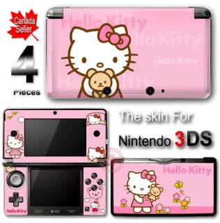 Hello Kitty Pink SKIN COVER STICKER #1 for Nintendo 3DS  