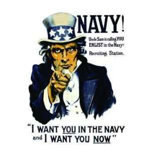   Sam is calling you  enlist in the Navy 20x30 poster