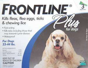 Frontline Plus for dogs 23   44 lb 3 month Box  