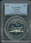 1981 Canada Transcontinental Railroad Silver Dollar  