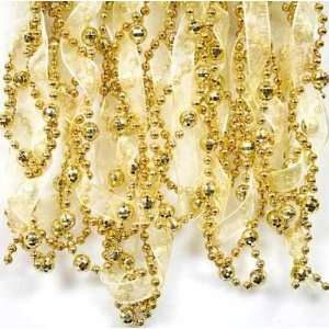  Decorative Elegant Gold Organza Ribbon with Twisted Gold 