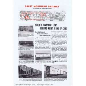  1945 Great Northern Railway Cargo Transport Vintage Ad 