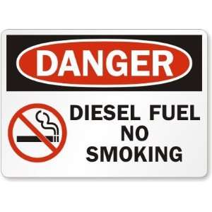  Danger Diesel Fuel No Smoking (with graphic) Laminated 