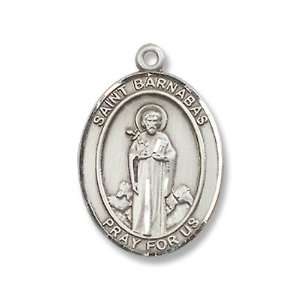  St. Barnabas Sterling Silver Medal with 18 Sterling Chain 