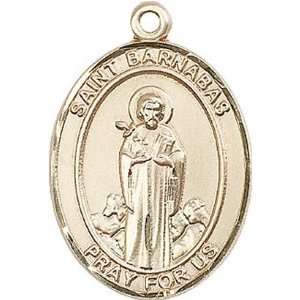  St. Barnabas Large 14kt Gold Medal Jewelry