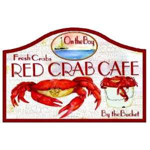  Red Crab Cafe Advertising Sign 
