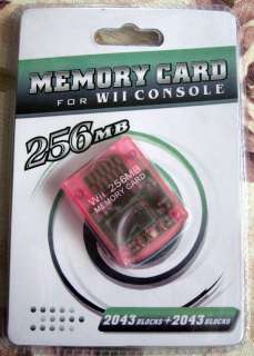 Wii Game Cube Memory Card 4086 BLOCKS 256MB BIG CLEAR  