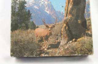   Milton Bradley 1000 Piece Nature Puzzle Mountains Deer 4091 9  