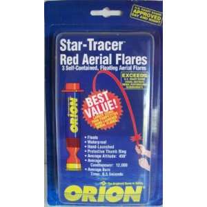 Orion Star Tracer Red Aerial Flare, 3 Self Contained, Floating Aerial 