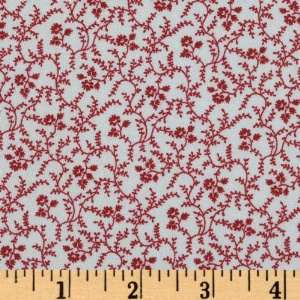 44 Wide Moda Lumiere De Noel Floral Vines Candy Red Fabric By The 