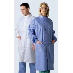  Unisex ASEP A/S Barrier Lab Coat   White, Large   1 Each 