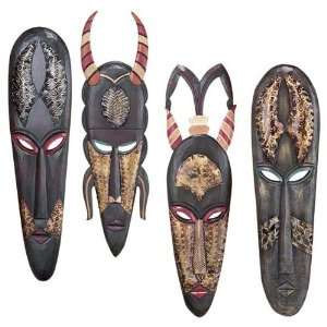  Assorted Wooden African Tribal Mask 19H