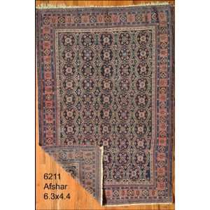  4x6 Hand Knotted Afshar Persian Rug   44x63