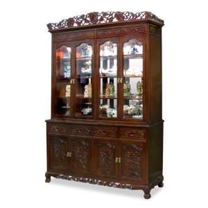    Rosewood French Queen Ann Grape Motif China Cabinet