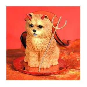 Chow Chow Little Devil Dog Figurine   Red 