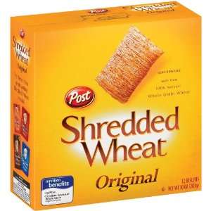 Post Shredded Wheat Cereal Original   12 Pack  Grocery 
