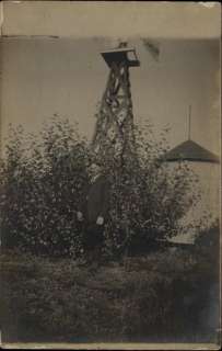 Man & Windmill SAMSON printed on Blade c1910 Real Photo Postcard 