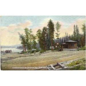 1910 Vintage Postcard Summer Homes at Del Cardo Bay, Lake Coeur d 