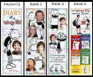DIARY of a WIMPY KID BOOKMARKS Dog Days mini posters  