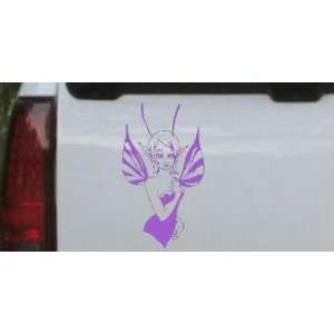 Cute Pixie Fairy Car Window Wall Laptop Decal Sticker    Purple 40in X 
