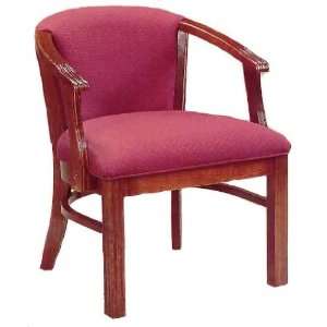   Chair with Wood Arms & Bead Legs and Upholstered Back and Seat Home