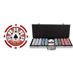  500 Clay Royal Flush 13.5g Casino Poker Chip Set Sports 