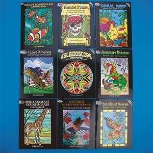  S&S Worldwide Stained Glass Coloring Book Assortment (Pack 