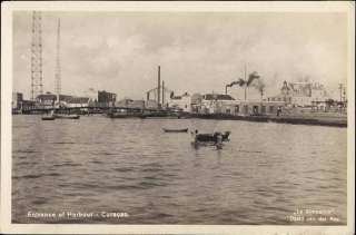 curacao, WILLEMSTAD, Entrance of Harbour (1930s) RPPC  