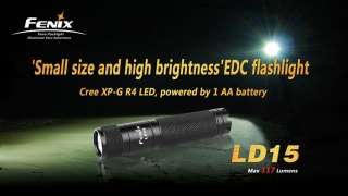 Fenix LD15 Cree R4 XP G LED Flashlight Torch 117Lumens  