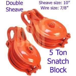   YB Snatch Block Double Dual Sheave Wire Rope Hoist 10 Pulley Rigging