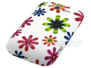 Rubber Soft Case for HTC Wildfire S (Flower Rainbow)  