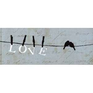  Birds on a Wire   Love   Poster by Alain Pelletier (20x8 