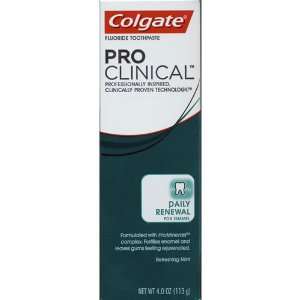 Colgate Pro Clinical Daily Renewal for Enamal Toothpaste, Refreshing 