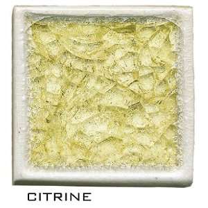  Crackle Glass Tiles 2 x 2 Color Citrine